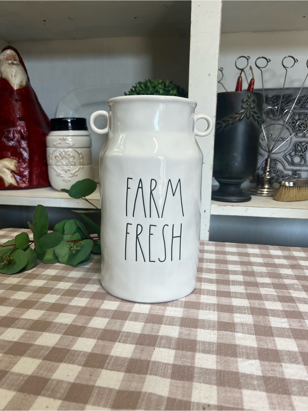Rae Dunn farm fresh jug vase decor